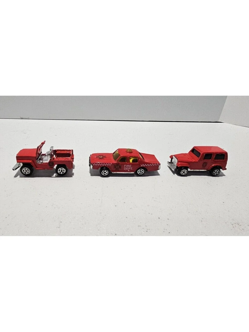Vintage Summer Marz Karz Fire Department Diecast Lot 3 Jeep CJ-7 China